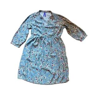 Seraphine Light Blue Floral Midi Dress